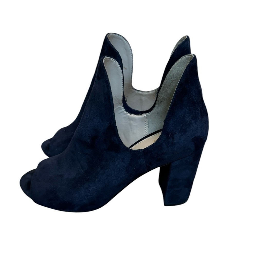 Cole Haan Navy Suede Leather Platform Booties | Women’s Size 6